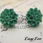 Teal Mum Earrings 