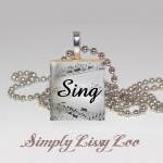 Sing Scrabble Tile Necklace..