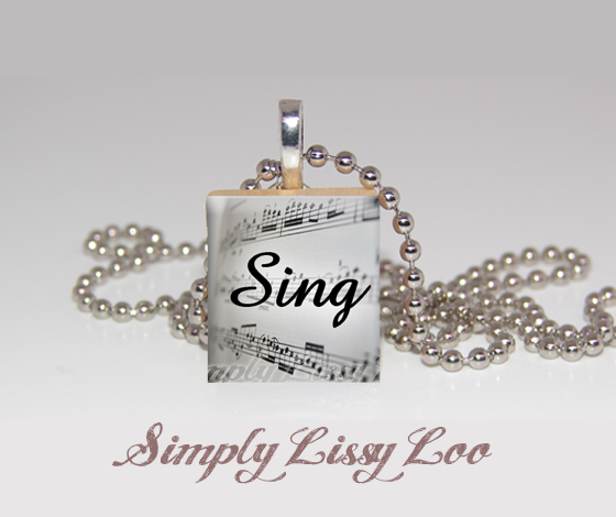 Sing Scrabble Tile Necklace 