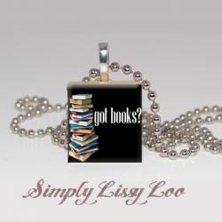 Got Books  Scrabble Tile Necklace 