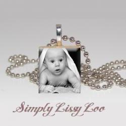 Custom Photo Scrabble Tile Necklace